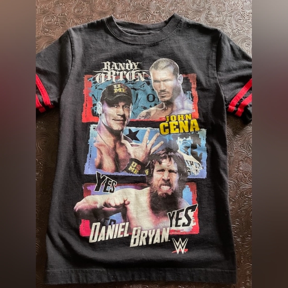 WWE T shirt Randy Orton Daniel Bryan John Cena Kids Tee Size medium - Picture 1 of 9